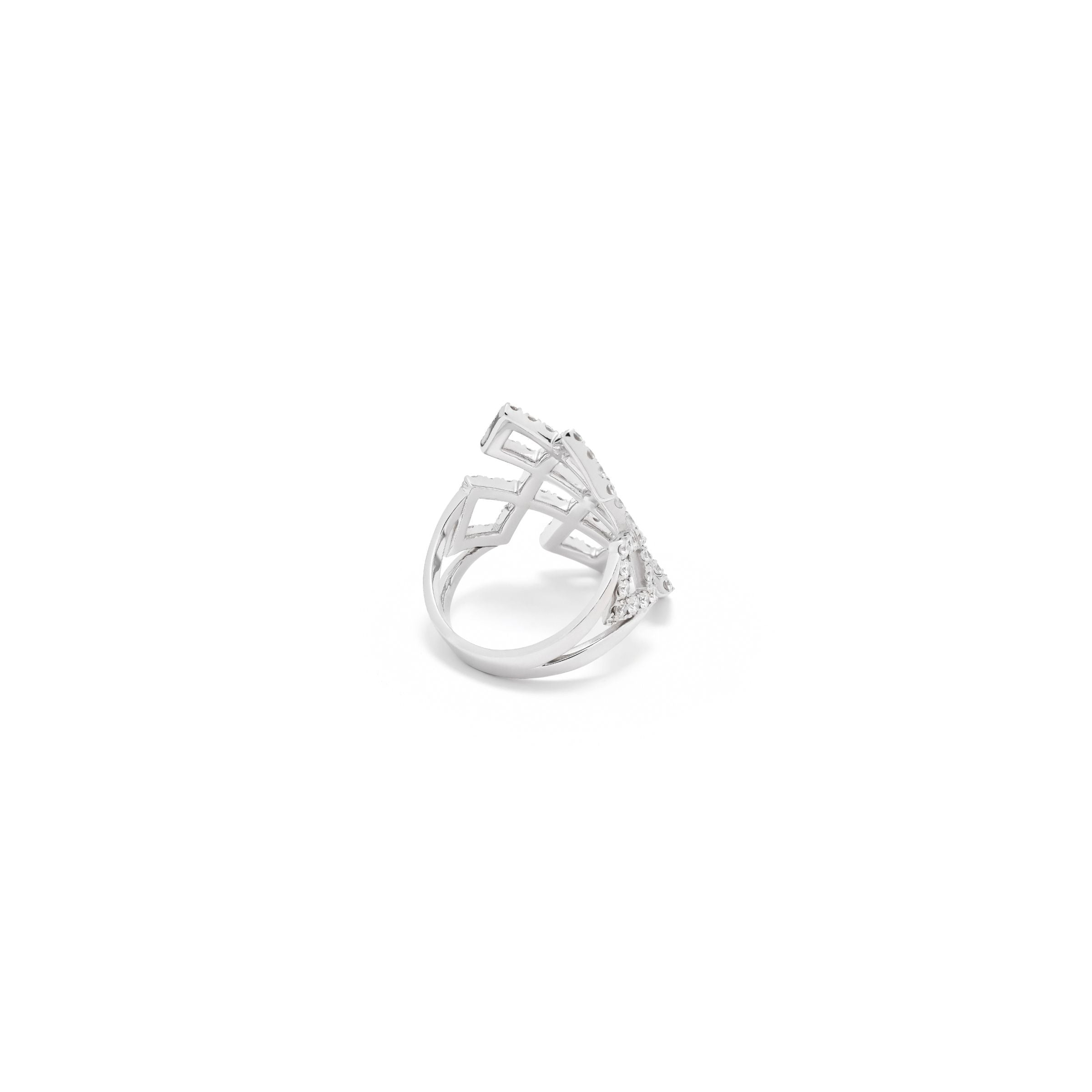 Power Knot Motif Ring-handcrafted jewelry in gold and diamonds-Josette Leon