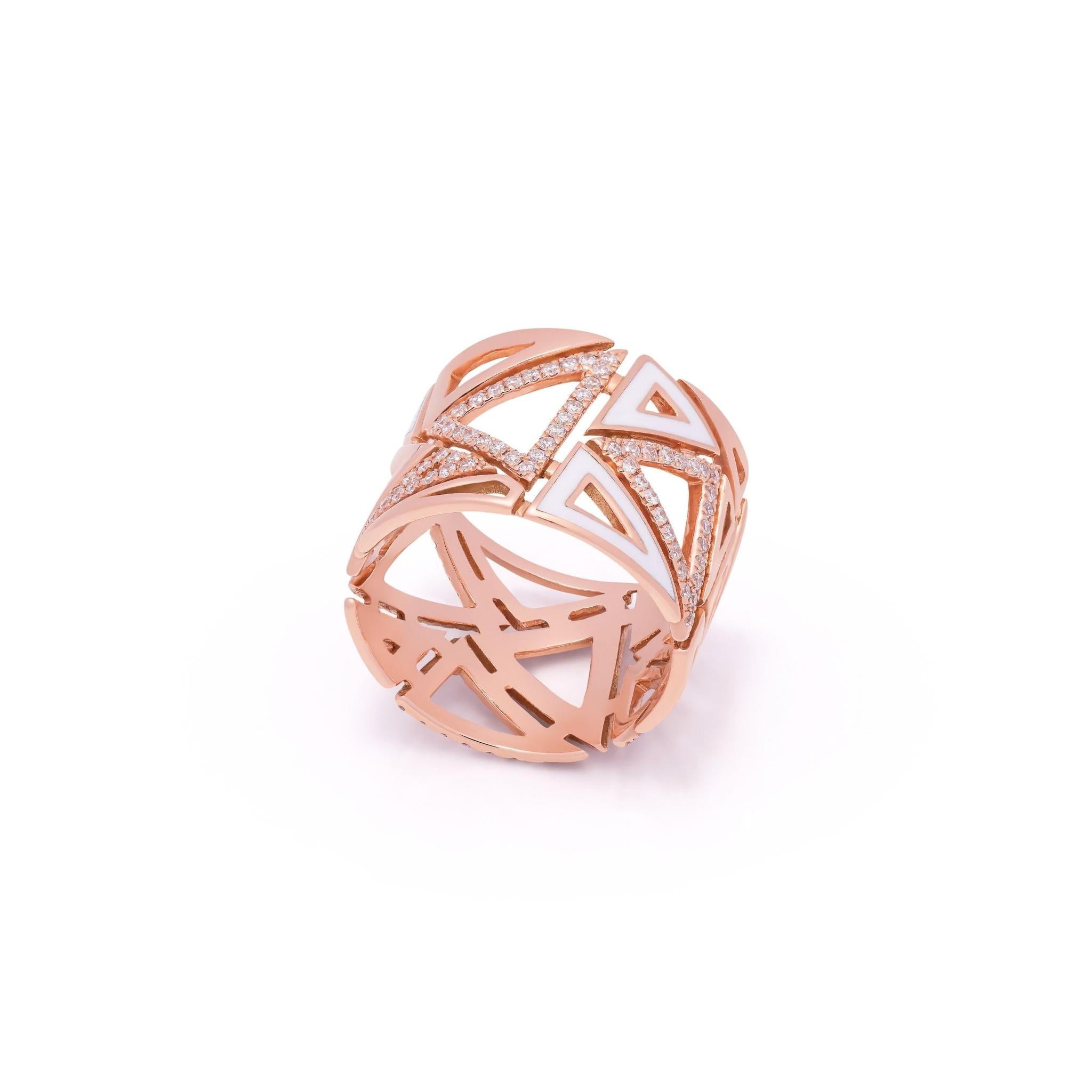 Handcrafted Trilliance Ring-high jewelry in gold and diamonds