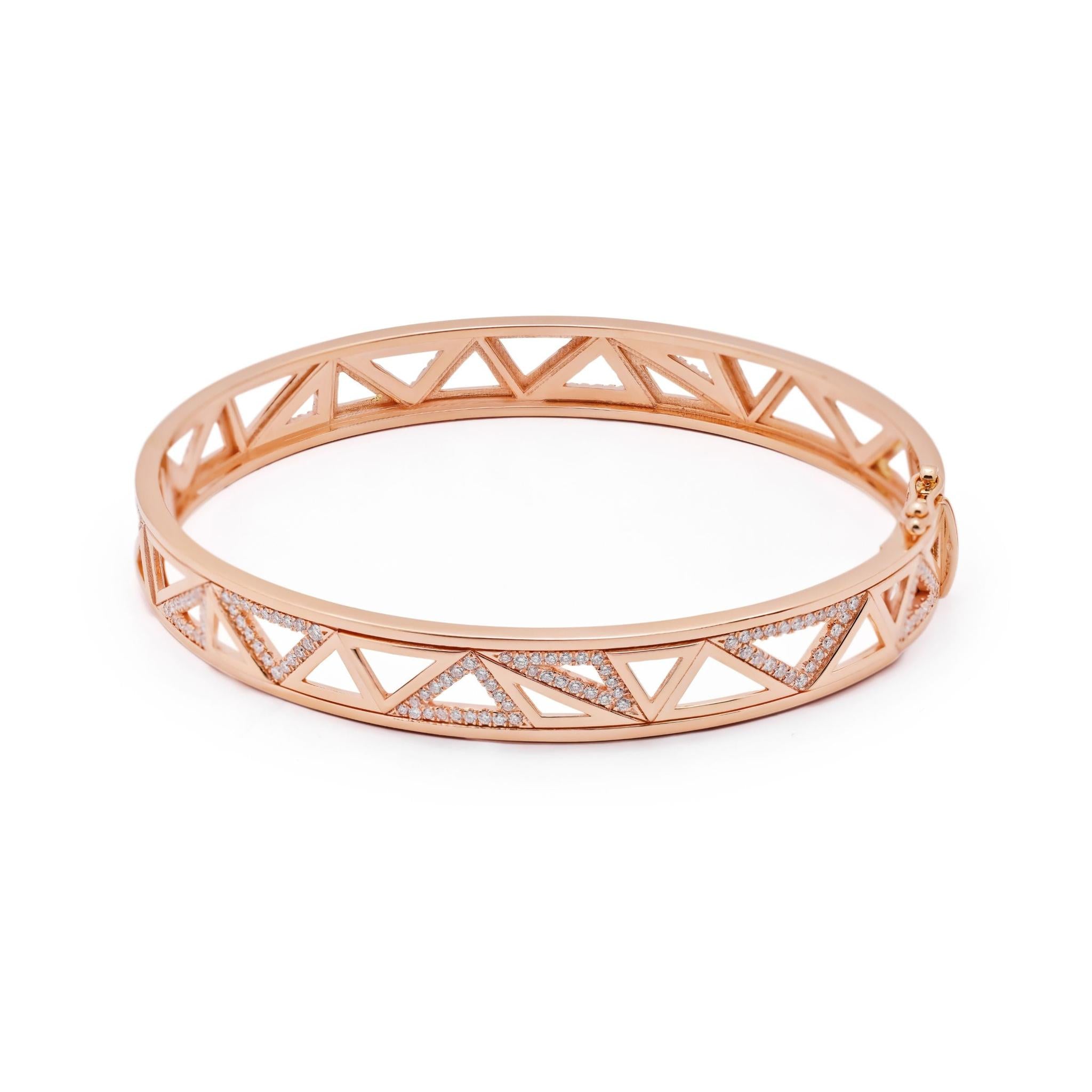 Handcrafted Trilliance Bangle-high jewelry in gold and diamonds