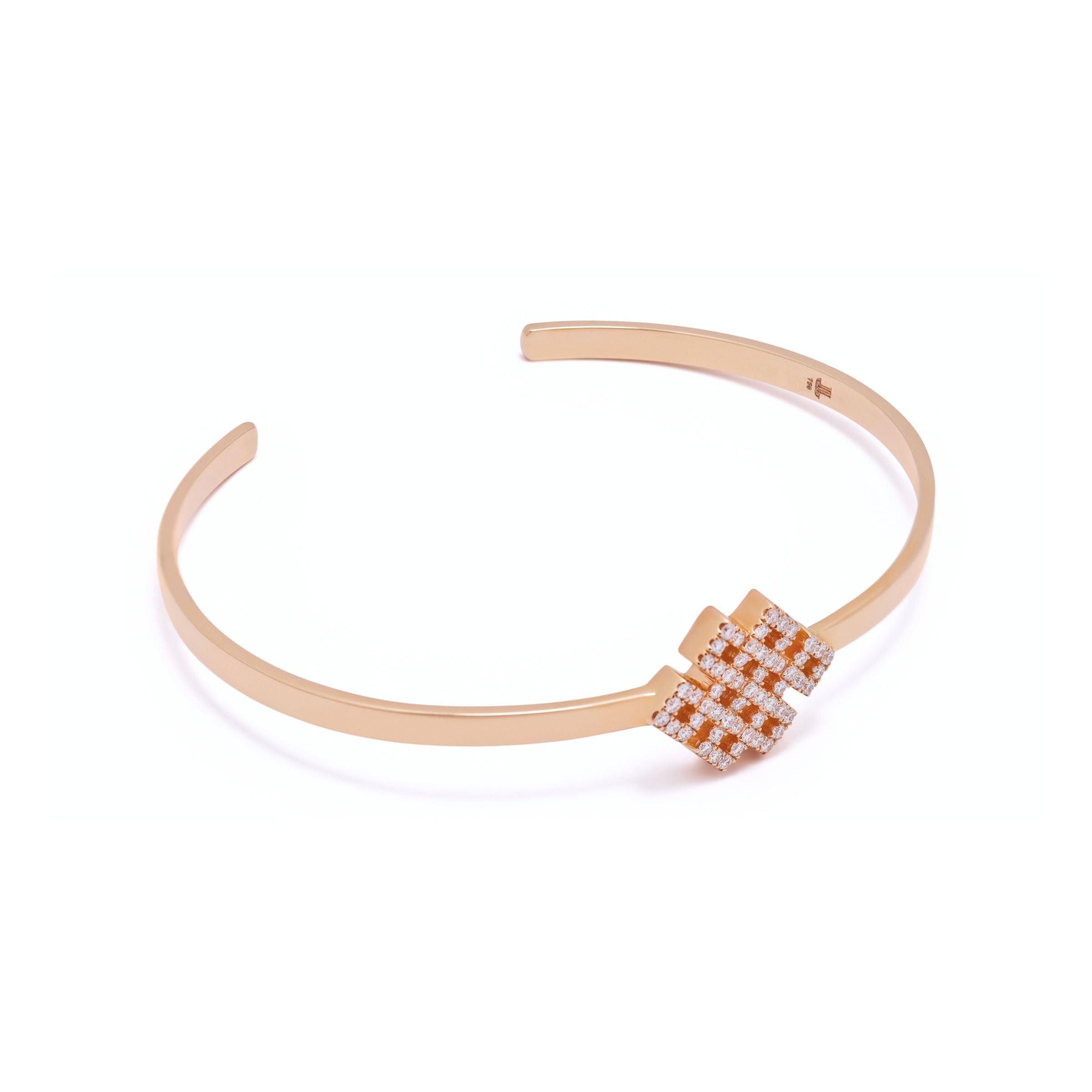 Power Knot Bangle in Rose Gold