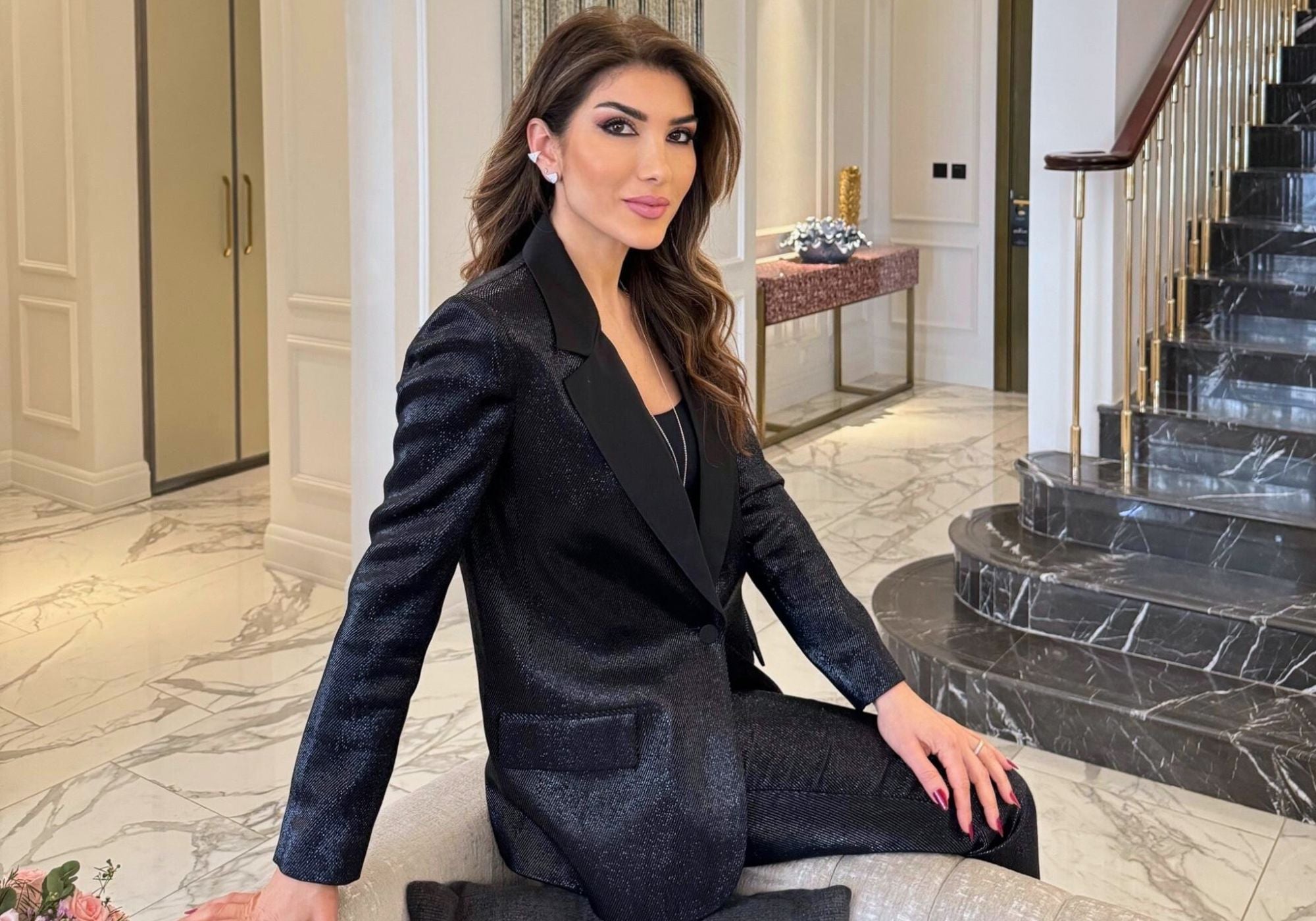 Josette Leon wearing handcrafted jewelry