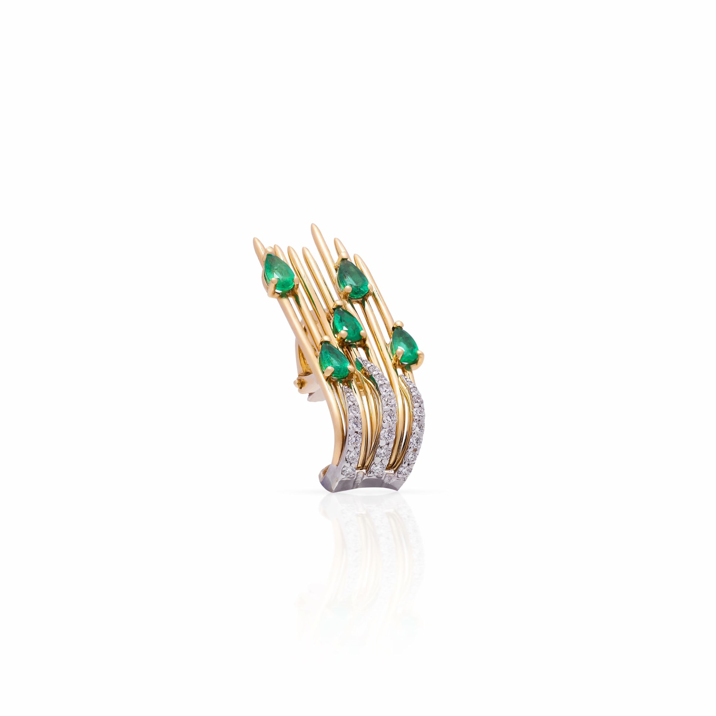 Peacock Small Ear Cuff