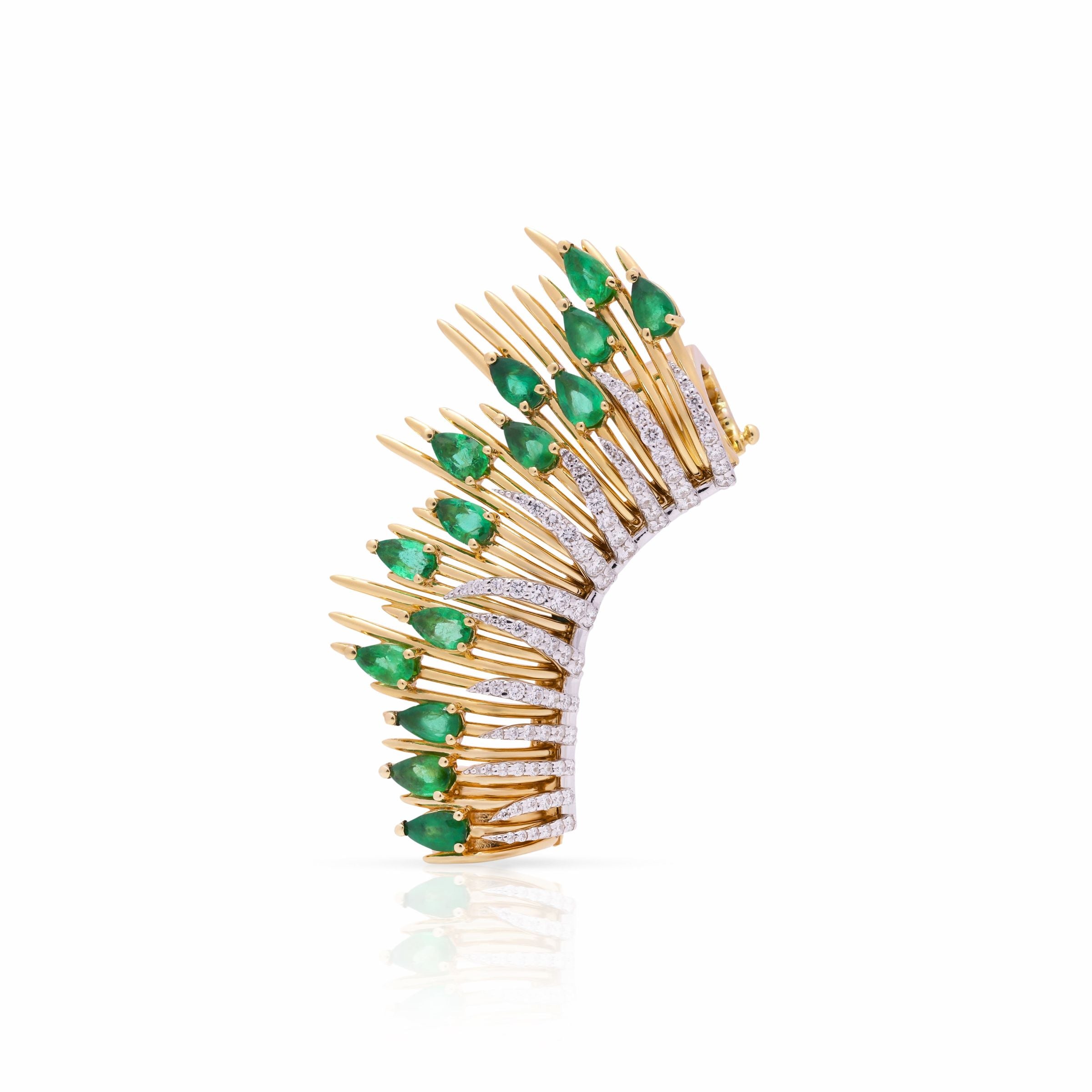 Peacock Big Ear Cuff