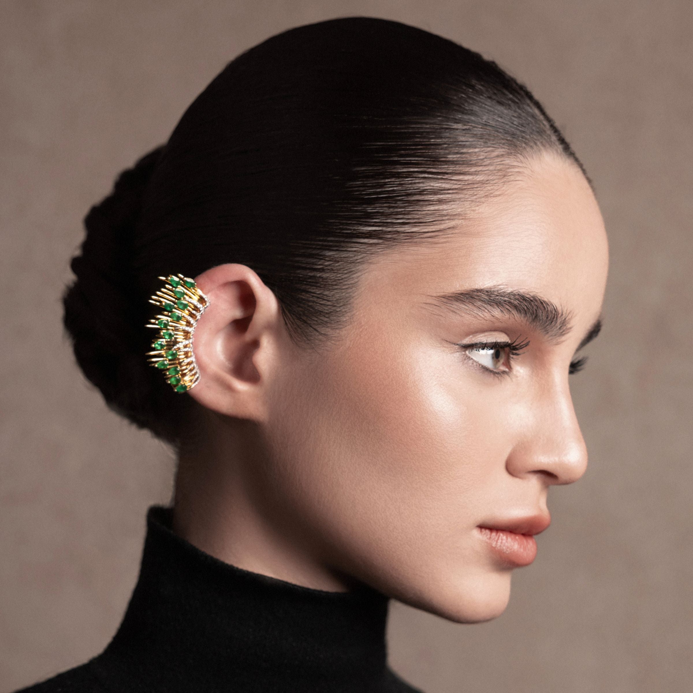 Peacock Big Ear Cuff