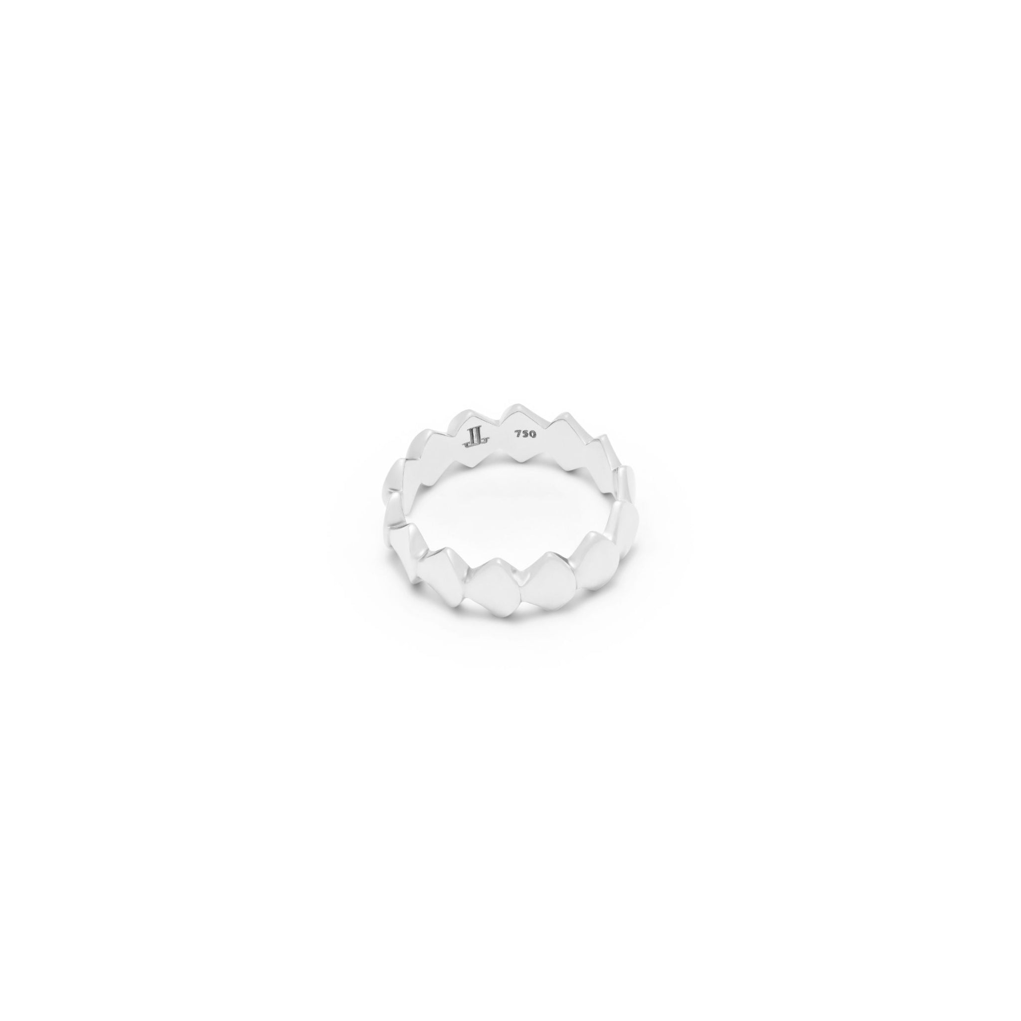 Reborn Plain Ring in White Gold-handcrafted jewelry in gold and diamonds-Josette Leon